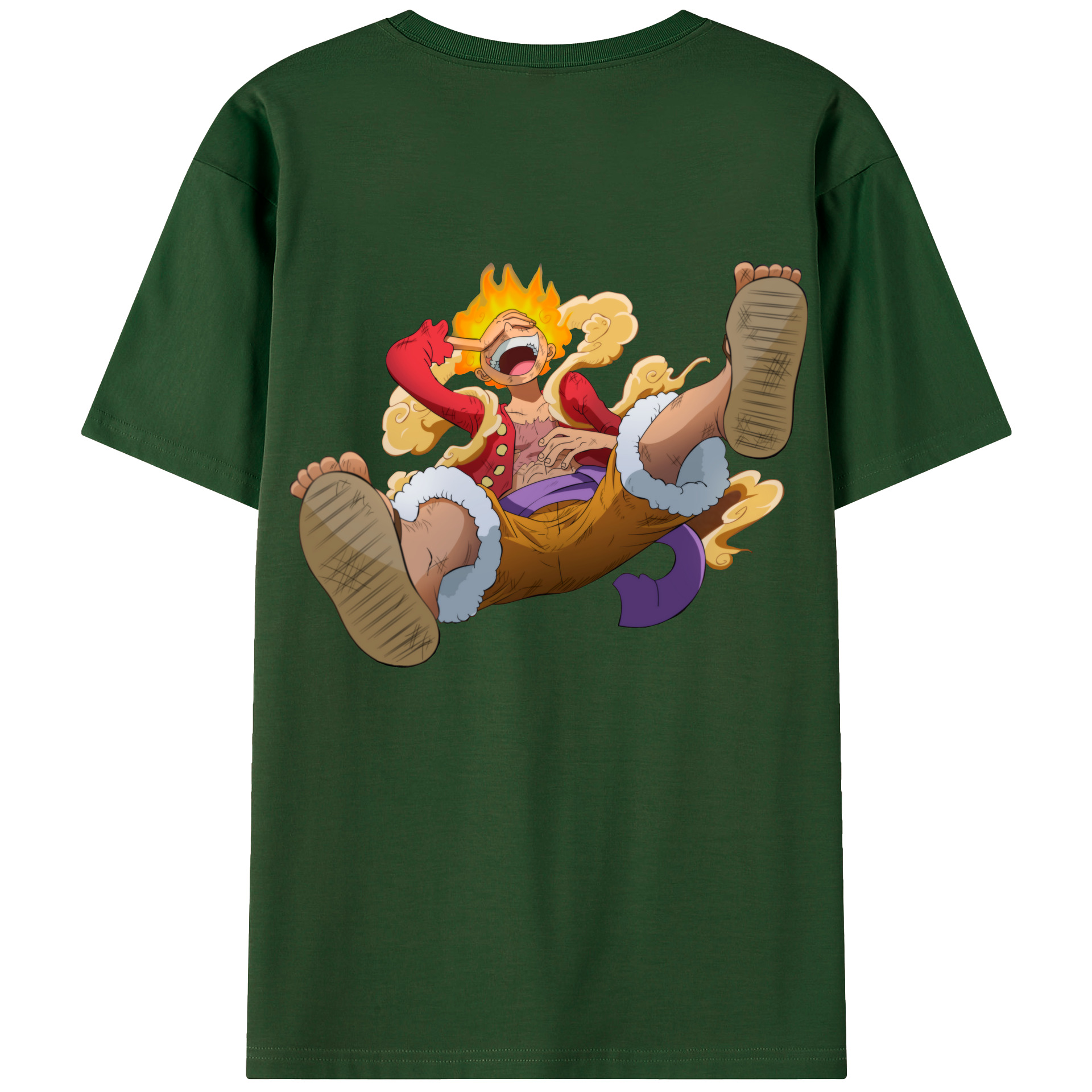 ワンピース モンキー・D・ルフィ ONE PIECE Monkey D. Luffy 綿100％半袖Tシャツ（背面プリント）